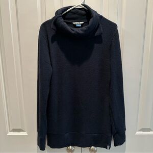 KAVU Navy Blue Sweetie Sweater Cowl Neck Turtleneck Long Pullover XL
